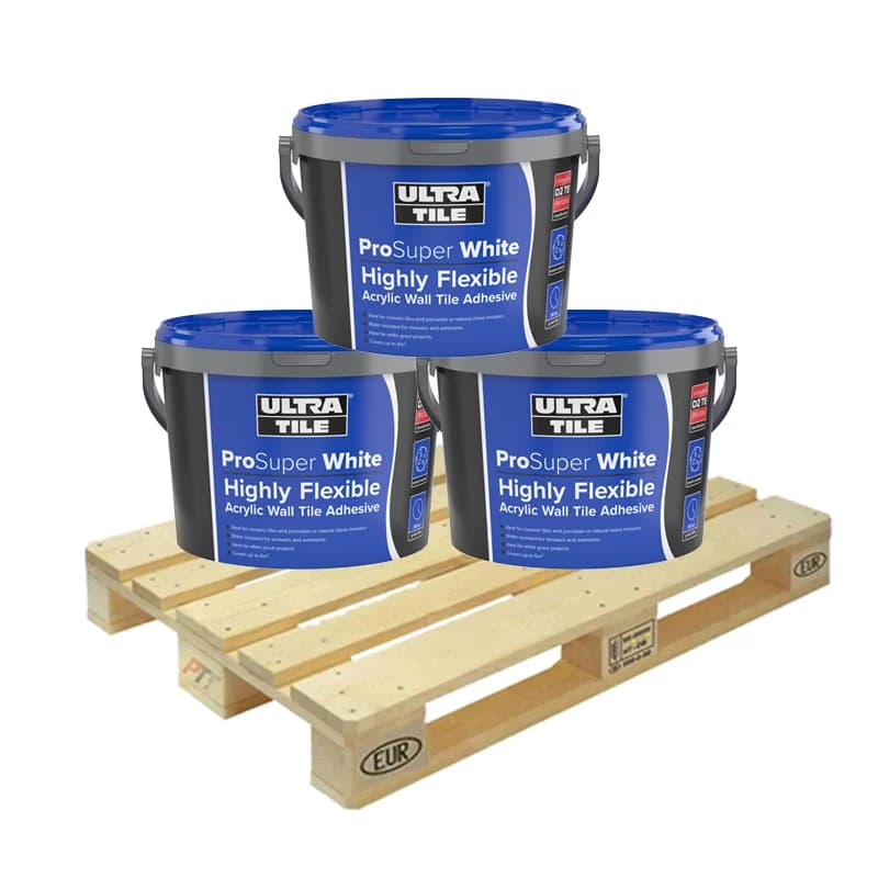 Ultra Tile Fix ProSuper White - 15kg Full Pallet (44 Tubs Tail-Lift)