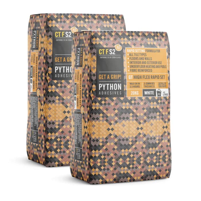 Python GT White Tile Adhesive C2TE S2 - 20kg