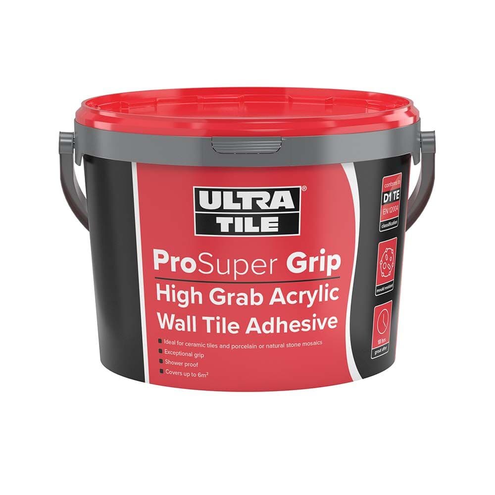 UltraTile ProSuper Grip High Grab Acrylic Wall Tile Adhesive 15kg