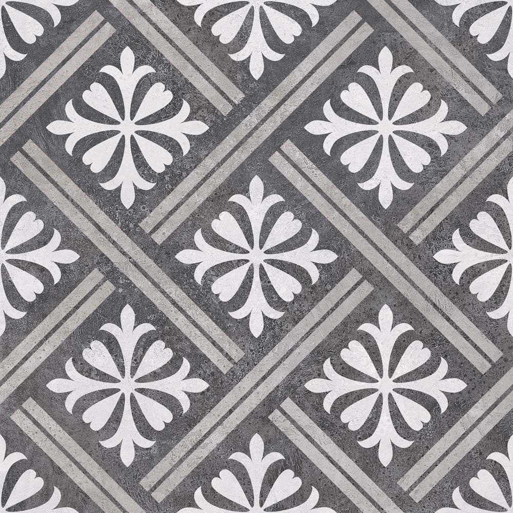 Mondrian Charcoal Patterned Matt