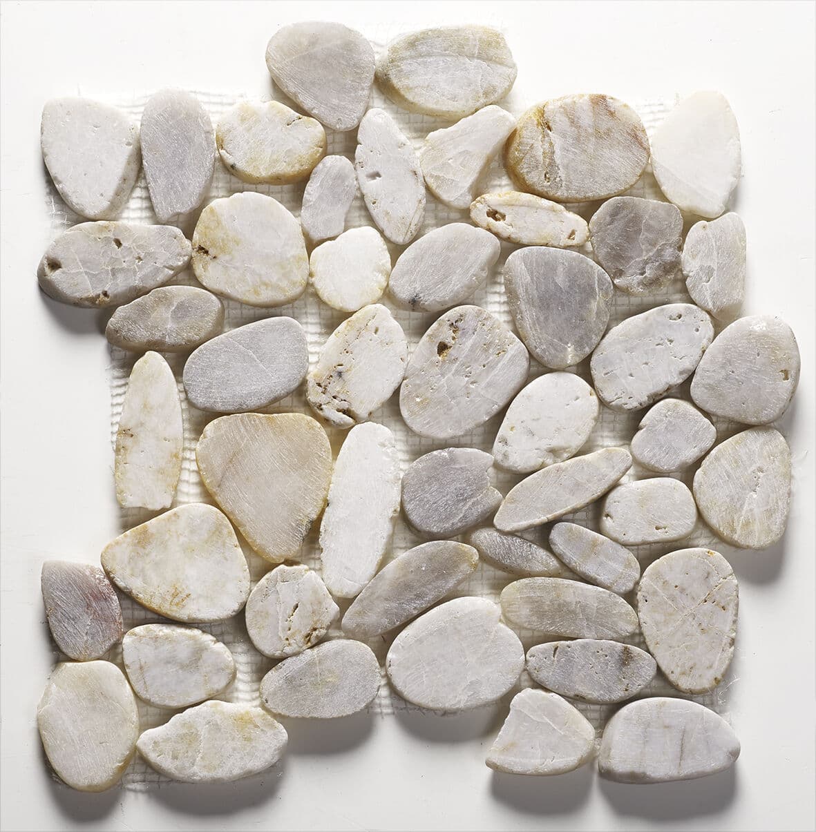 Riverstone White Pebble Mosaic