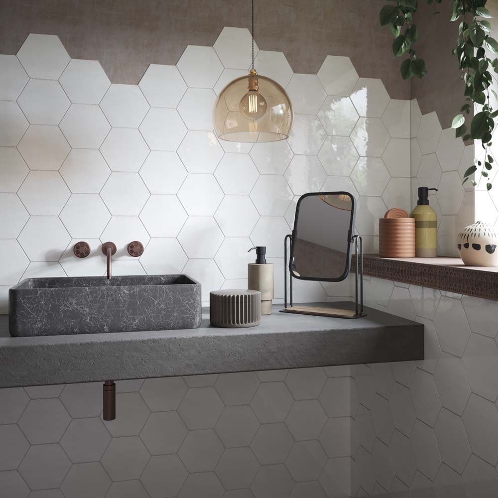 Hope White Hexagon Gloss