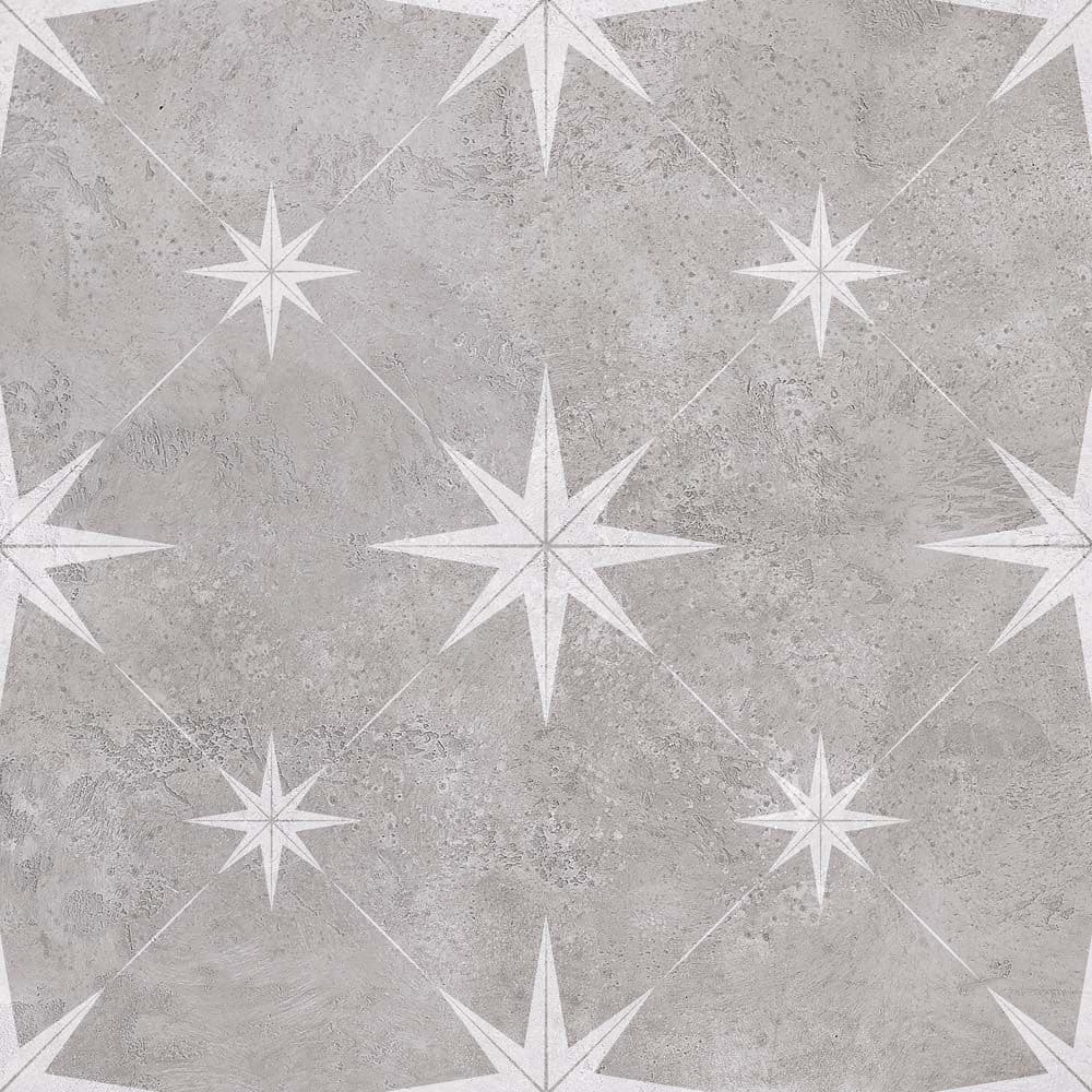 Vincent Grey Patterned Matt