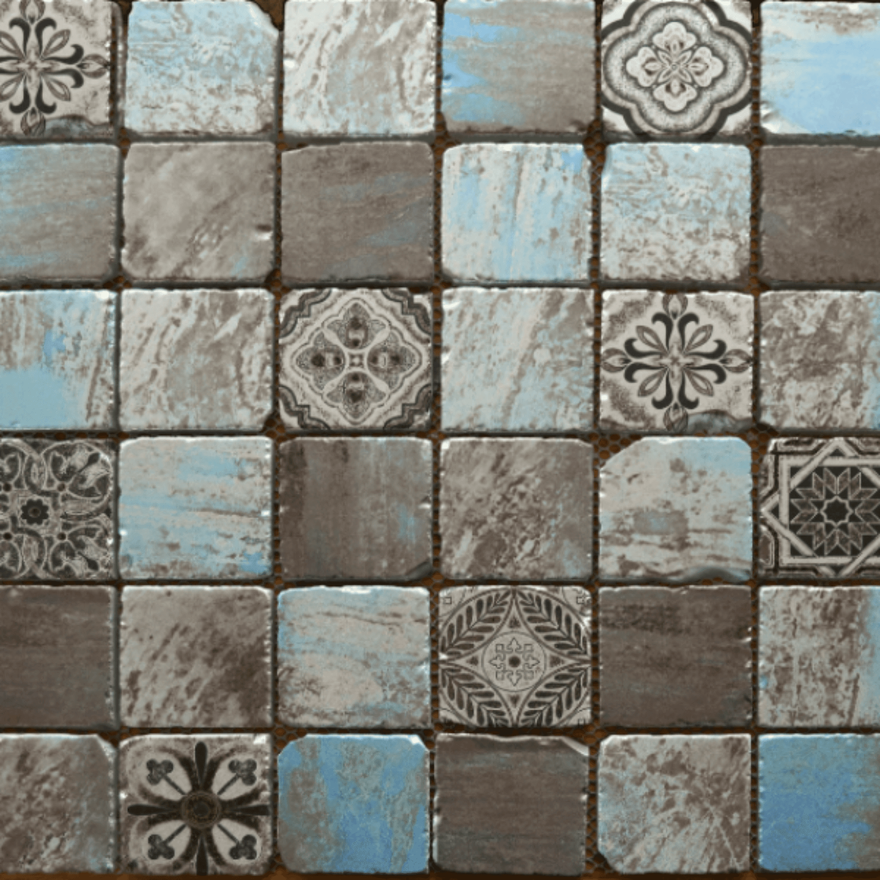 Antique Mosaic Blue