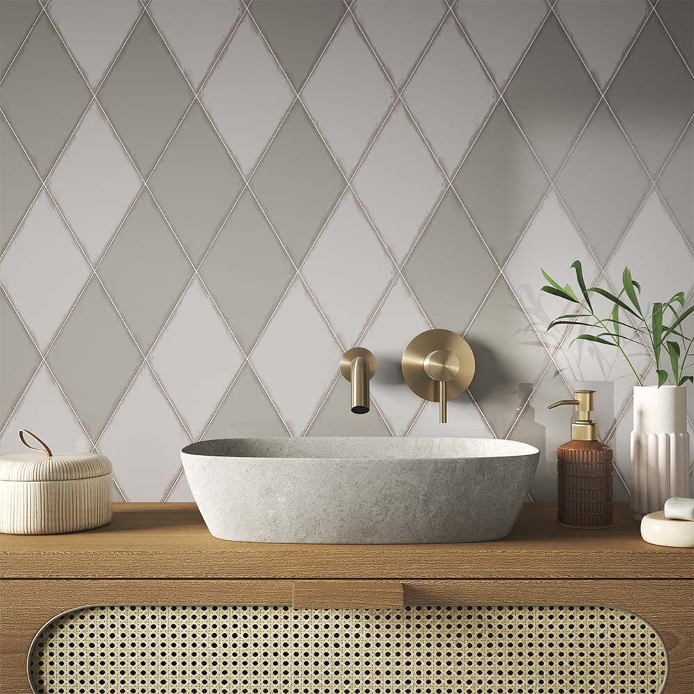 Vintage Rhomboid Taupe Gloss