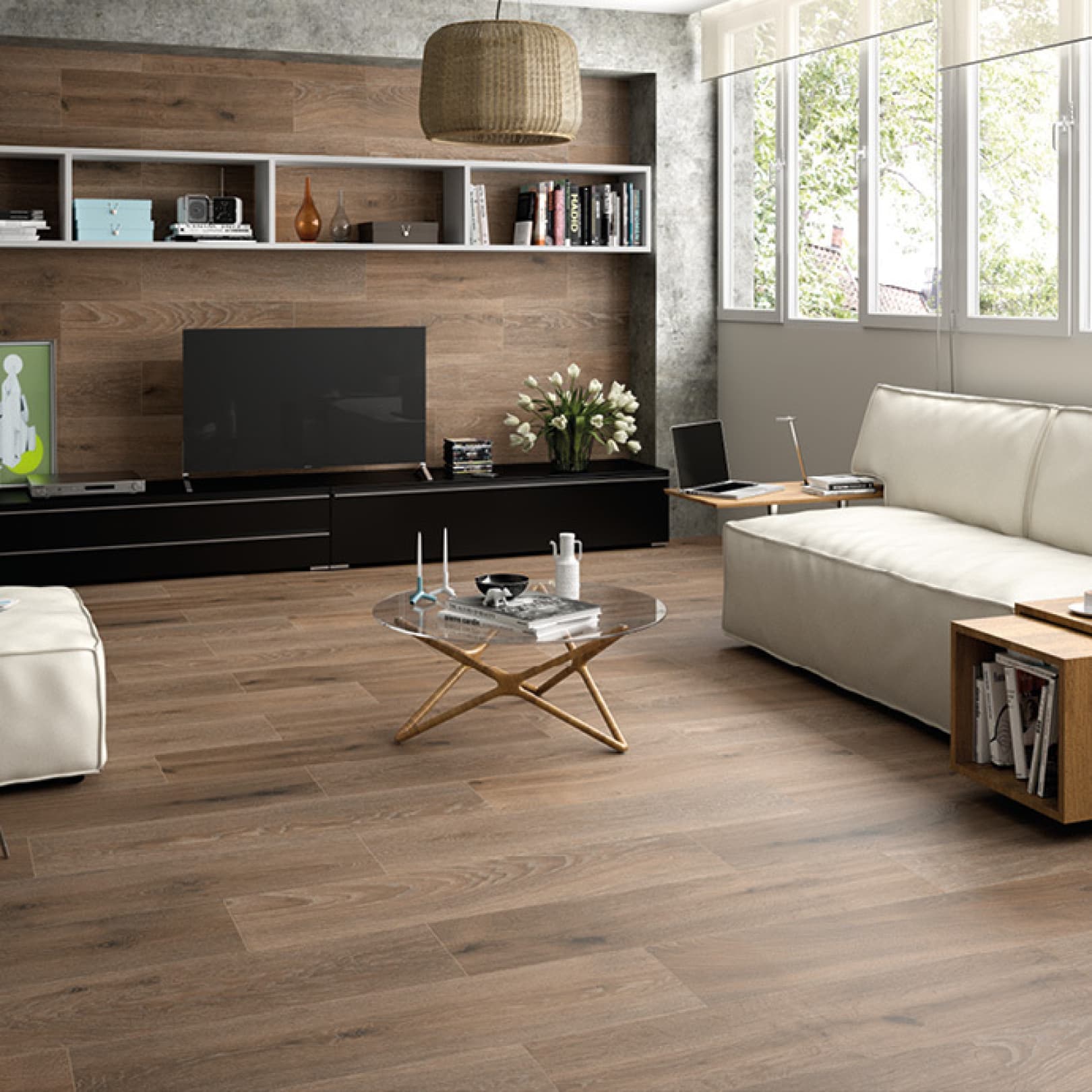 Veranda Wood Planks Brown